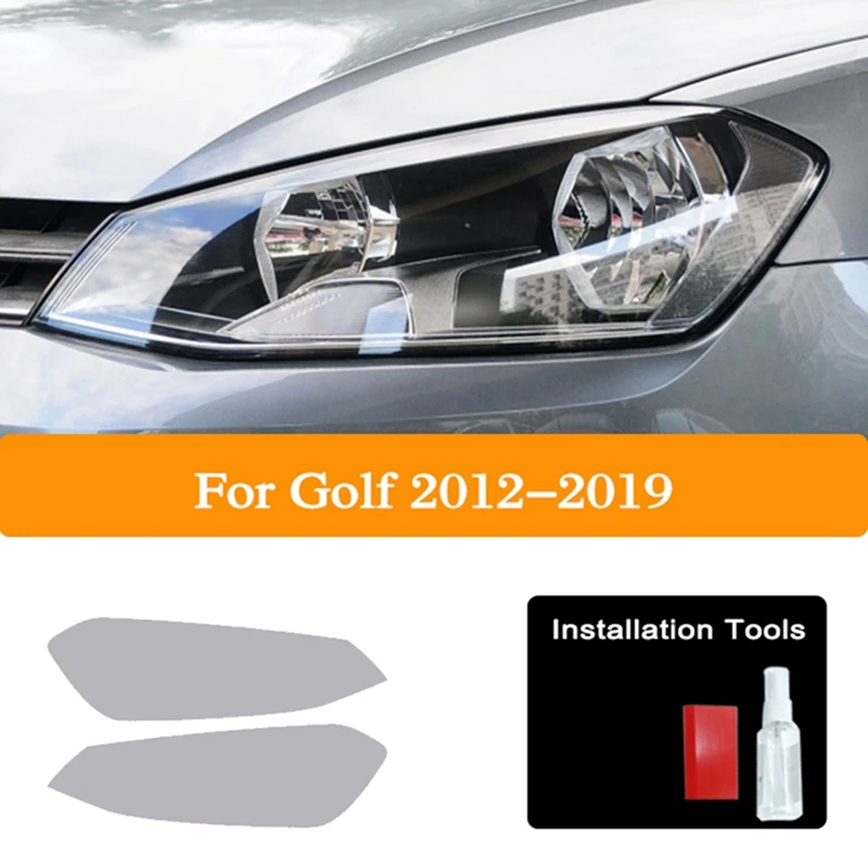 

Car Front Headlight Cover Transparent TPU Protective Film for- Golf 7 MK7 2012-2019 Accessories