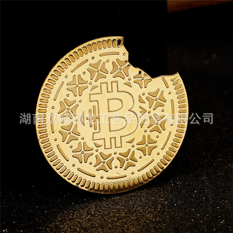 

Creative New Bitcoin Digital Virtual Currency Commemorative Coin Gold Coin Hollowed Out Gold Coins Collectibles