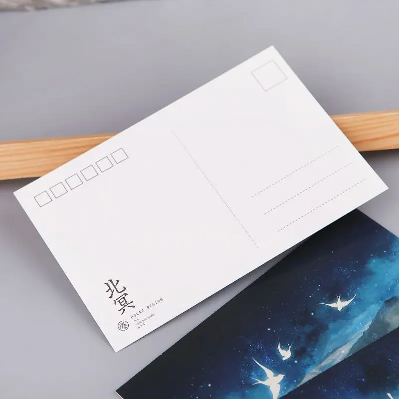 

30pcs Vintage Luminous Postcard Glow In The Dark Looking At The Light Greeting Post Card Novelty Xmas Greeting Cards Gift DXAB