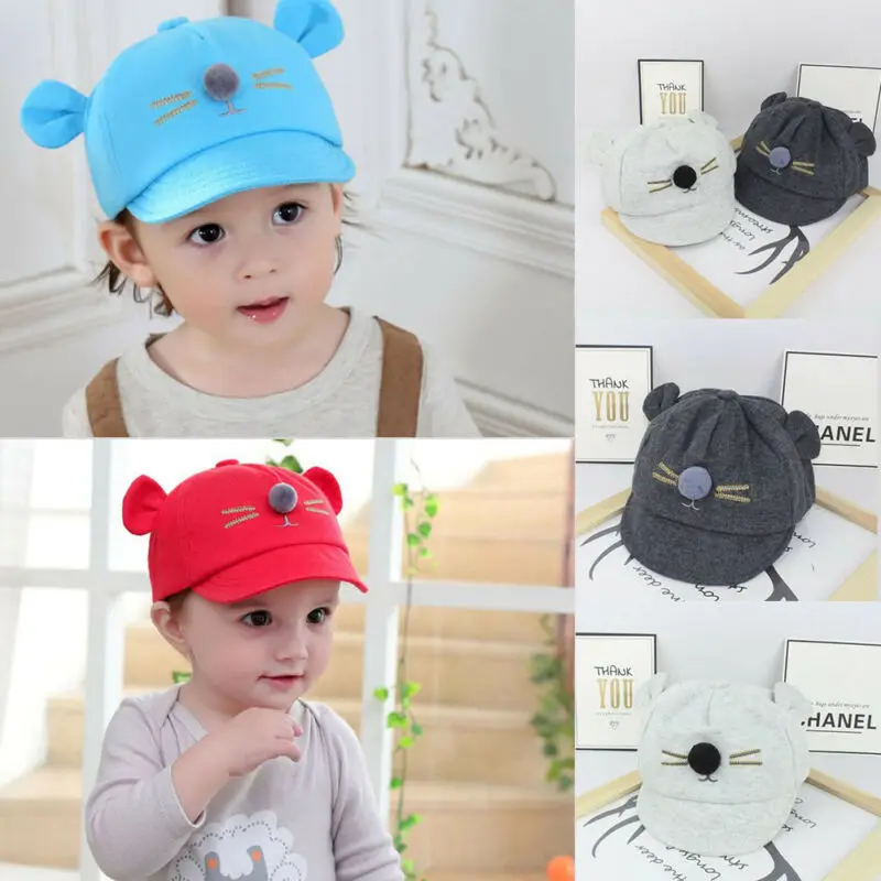 

Cartoon Baby Hat Cute Animal Baby Girls Boys Toddlers Cotton Cat Baseball Cap for Newborn Spring Hats Clothing Accessories Hats