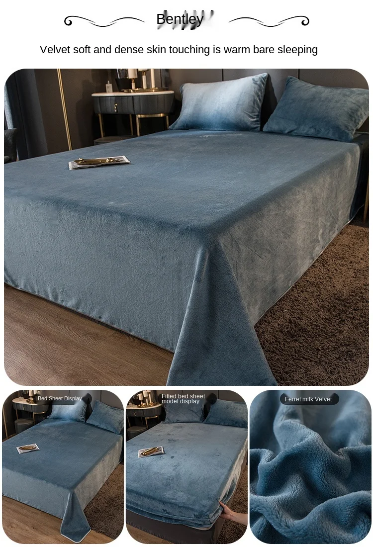 

Double Sided Winter Thickened Soft Milk Flannel Blanket For Bed Sheet Quilt