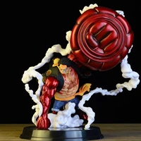 25cm anime one piece luffy gear 4th king kong gun pvc action figure toys collectible model for christmas gift decoration doll