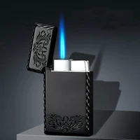 trubo jet blue fmale firepower windproof butane lighter metal encendedores plating gas isqueiro smoking accessories smell proof