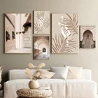 Винтажная Картина на холсте, принт, исламский Золотой дворец и храм, архитектура, постер для скандинавского дома, гостиной, настенный художественный дизайн