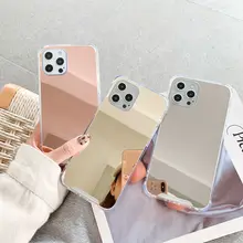Airbag Full View Mirror Case For iPhone 12 11 Pro MAX 6 6S 8 Plus X XS XR SE 2020 Shockproof Soft Silicon Phone Back Soft Cover