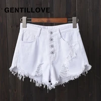 sexy hot denim shorts high waist hollow out tassel jean shorts vintage oversized harajuku short jeans casual button fly shorts