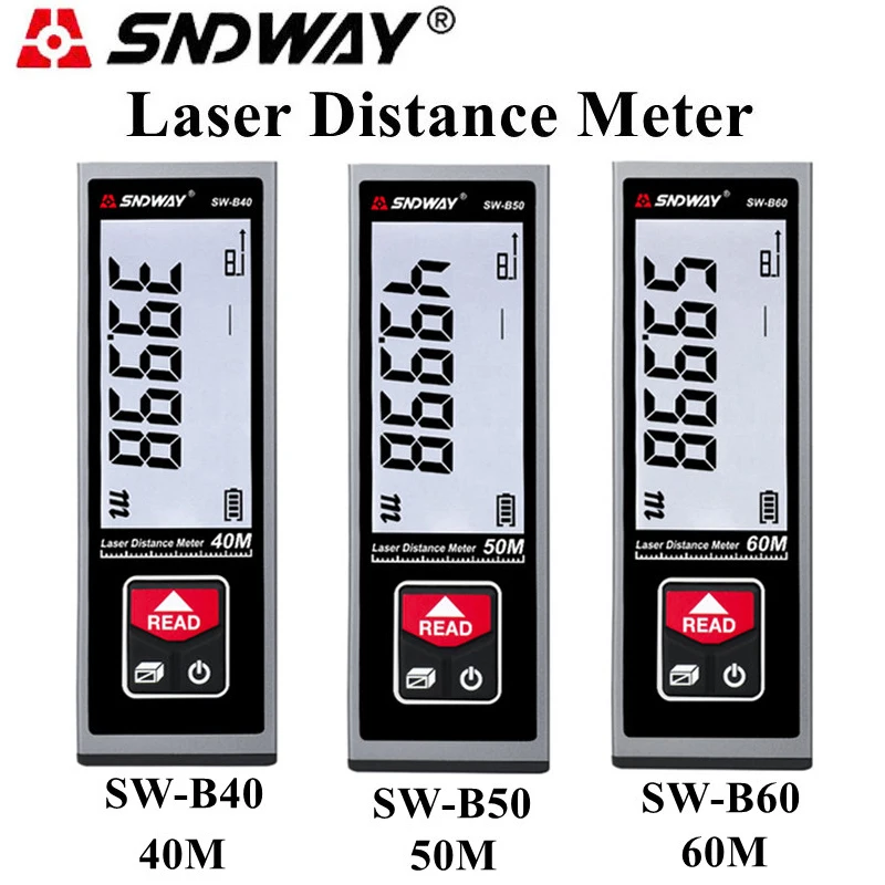 

Дальномер лазерный SNDWAY серии SW-B, электронная рулетка