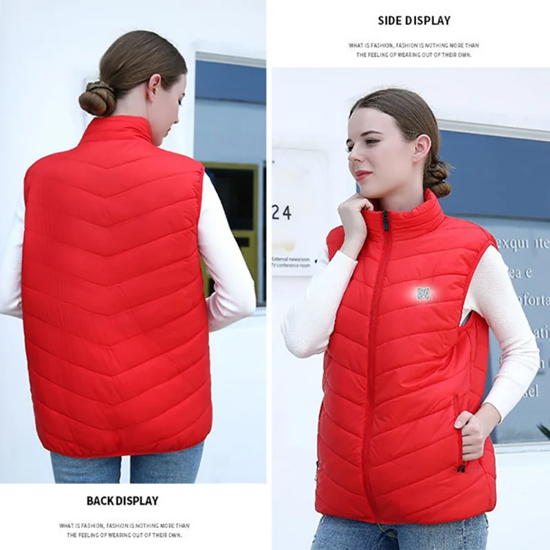 

Unisex Intelligent Heated Vest Electric USB Charging Heating Waistcoat For Fishing Hiking Camping Hunting Skiing