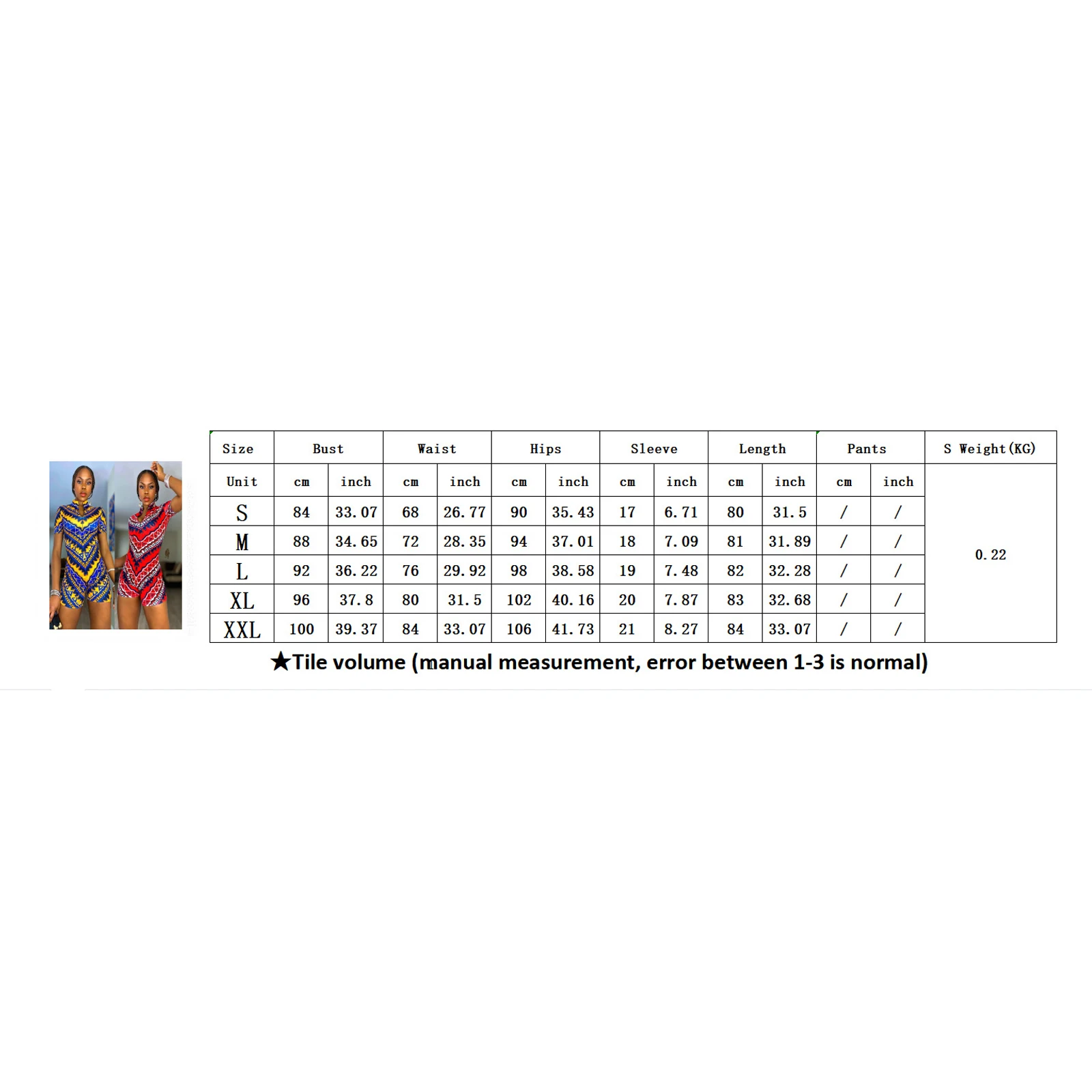 

Summer Women\u2019s Stylish Sexy Tight Short Jumpsuit Fashion Printing Stand Collar Zipper Bottoming Bodysuit Red/Blue