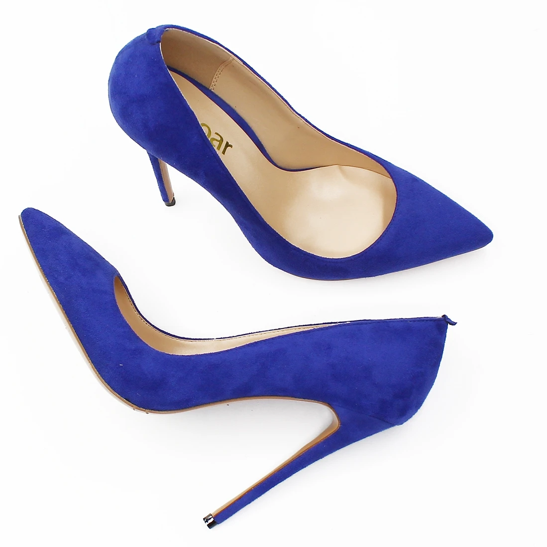 Elegant Cow Suede Leather Women Pumps High Heels Red Wedding Shoes Pointed Toe Sexy Party Big Size C030A | Обувь