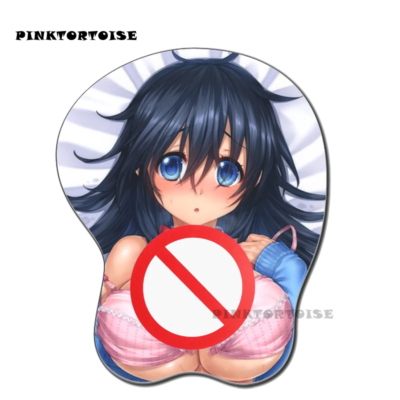PINKTORTOISE anime Seifuku gril Silicon  3D chest Mouse  Pad Ergonomic Mouse Pad Gaming MousePad playmat