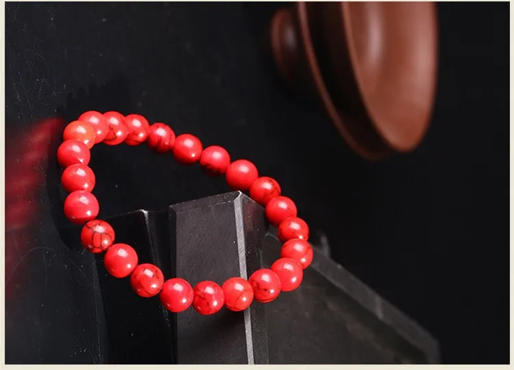BEAUCHAMP красный цвет эластичный шнур браслеты драгоценный камень растягивающийся