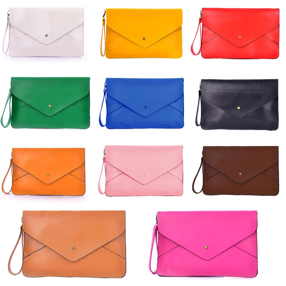 

2021 Fashion Women Wallets Simple Hasp Purses Envelope Bag Long Section Clutch Wallet Soft PU Leather Money Bag Handbag