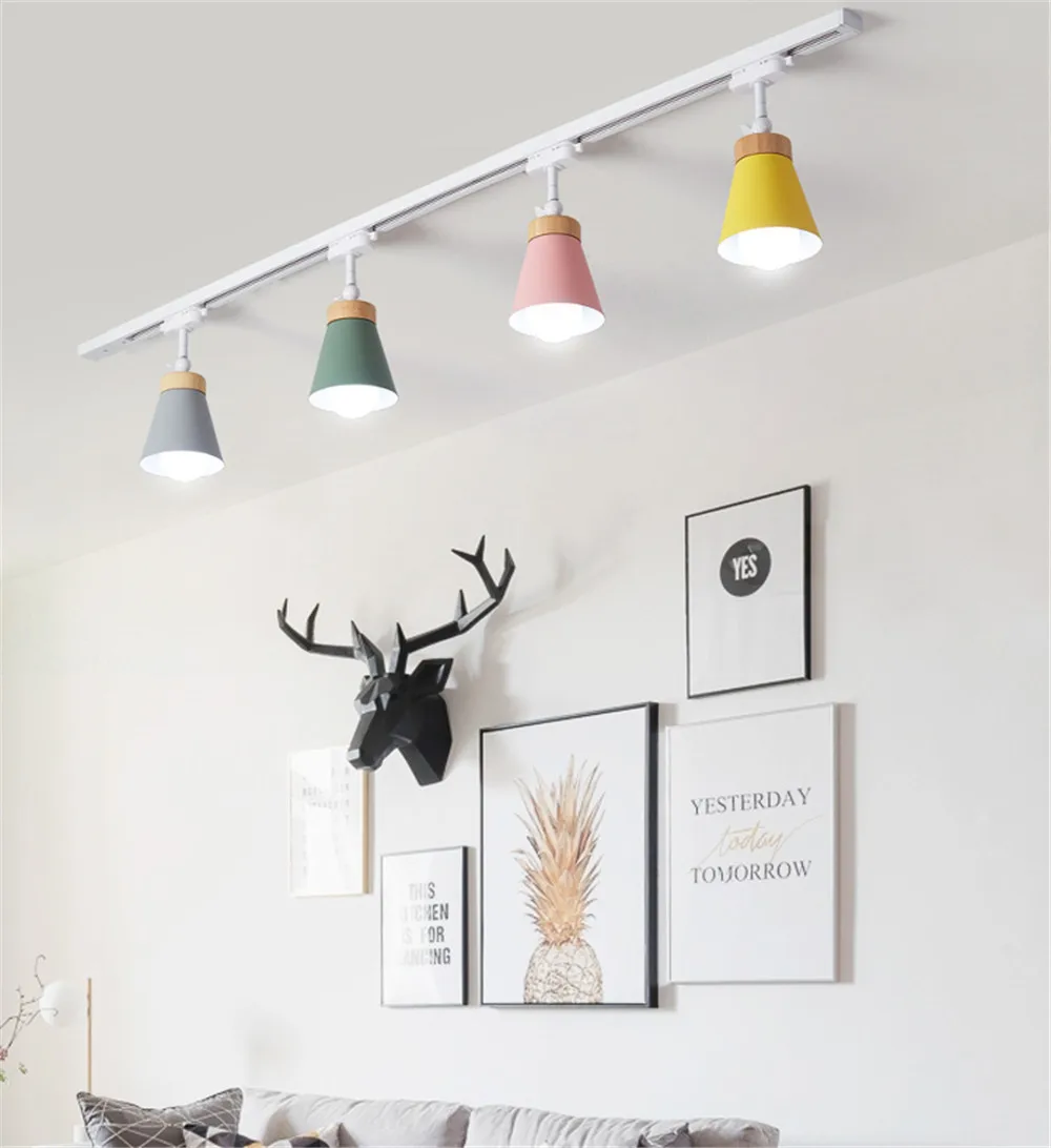 Lâmpada de Led com Trilho Holofotes de Teto com Iluminação Lâmpada com Rastreamento para Loja de Roupas E27 Led 11 Lâmpada de led com trilho e27, holofotes