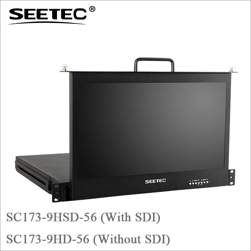 Монитор SEETEC 17 3 дюйма 1RU выдвижной с креплением на стойку Full HD 1920x1080 фотография для