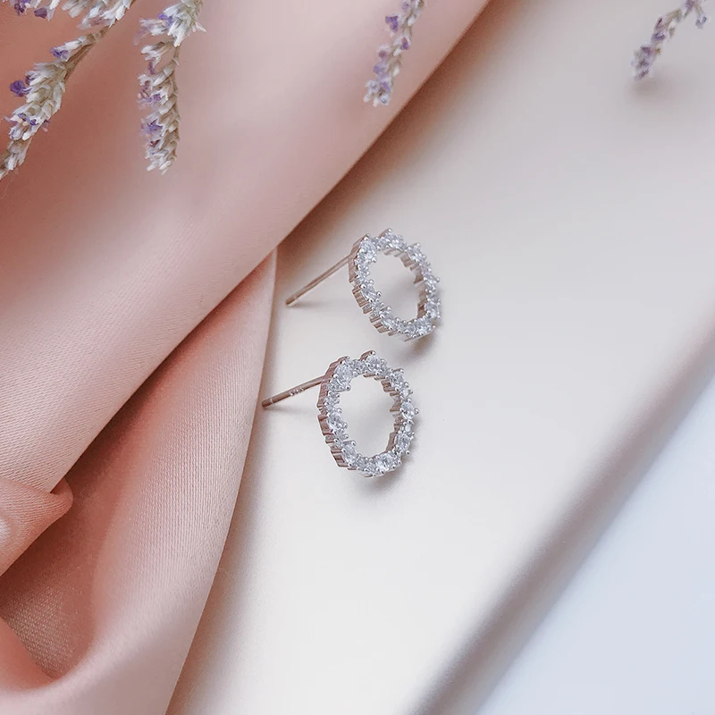 Горячая Распродажа серьги из стерлингового серебра 925 пробы с кубическим