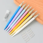 Цветной резиновый штамп, Гравировальный нож, ручка, художественное ремесло по дереву, лезвие для резьбы, резак для фотобумаги, режущий инструмент для офиса