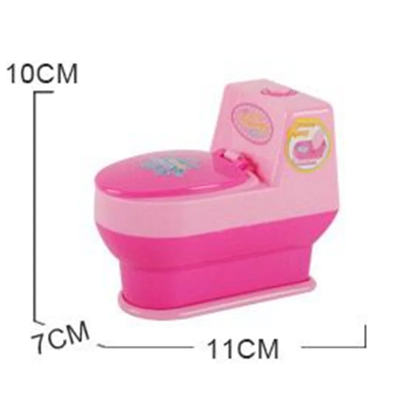 

Kids Toys Furniture For Dolls Electric Mini Bathtub Bathroom Toilet Dollhouse Accessories For Barbie Game DIY Birthday Present