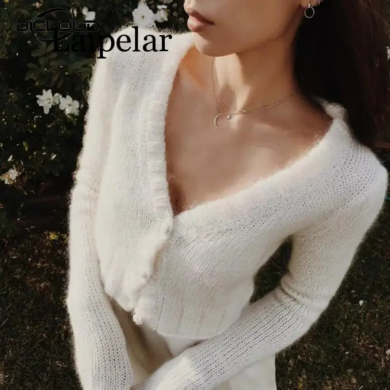 Укороченные кардиганы Laipelar свитера для женщин сезон весна-осень-зима 2019