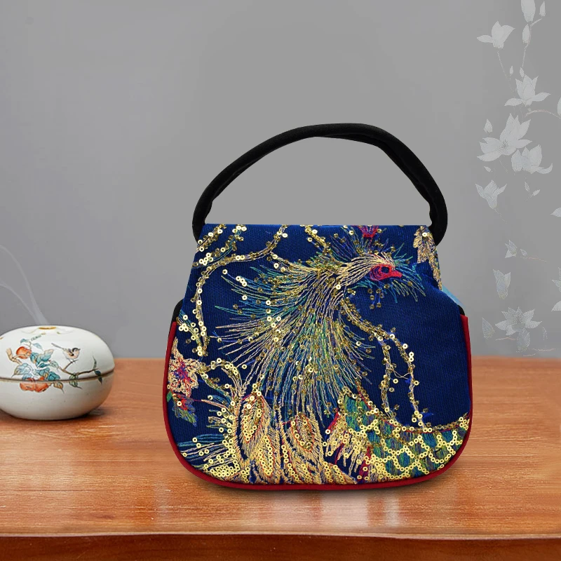 Модная женская сумка ручная вышивка красивая павлинья Этническая стильная