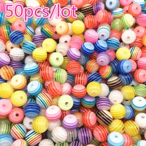 Круглые прозрачные бусины из смолы для самостоятельного изготовления браслетов, 68 мм, 50 шт., Отдел рукоделия