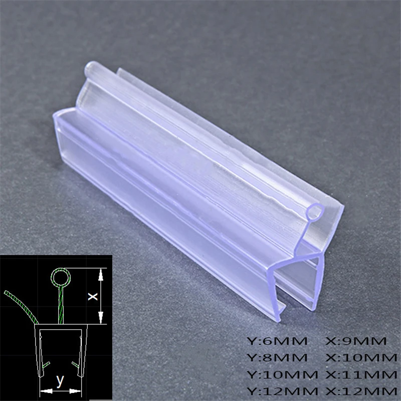 Уплотнительная лента для стекла душа ПВХ 1 м | Обустройство дома