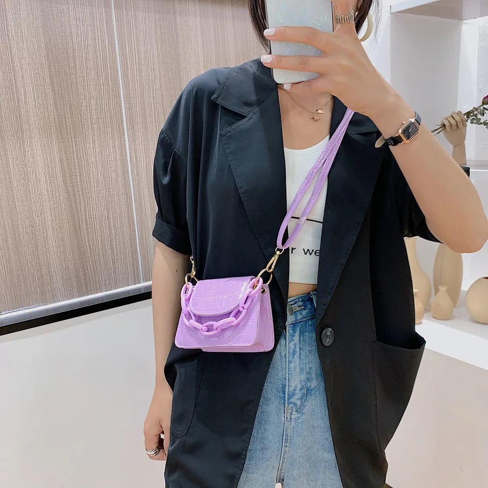 Сумка кросс-боди Женская на акриловой цепочке сумочка-тоут из искусственной кожи