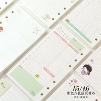 a5 a6 loose leaf kawaii 45 sheets loose leaf notebook paper refill spiral binder index inside page daily monthly weekly agenda