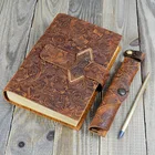 Блокнот из крафт-бумаги, А5, с обложкой из натуральной кожи