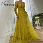 Официальное Платье знаменитости, желтое дневное модельное платье с красной ковровой дорожкой, 2020 халаты, индивидуальное вечернее платье для выпускного вечера, Средний Восток
