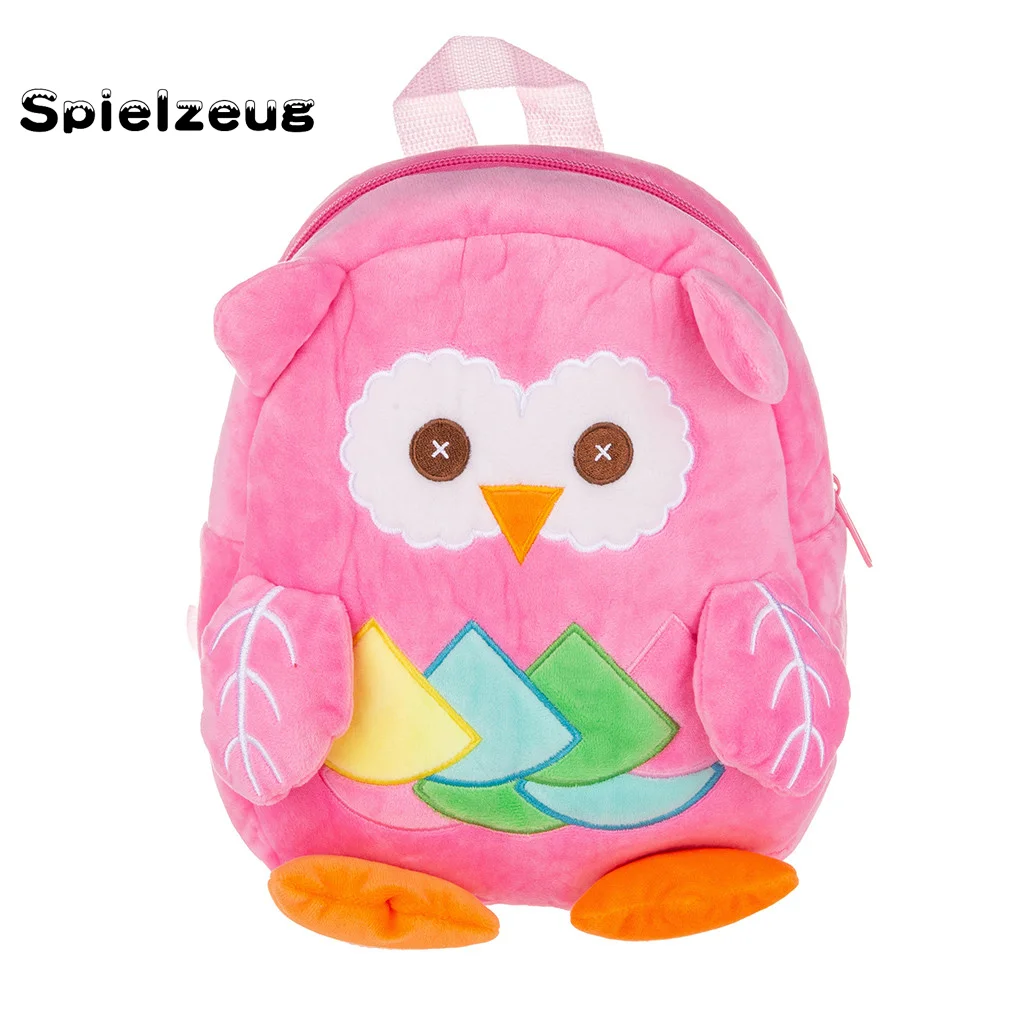 Милый сова мультфильм милые животные Плюшевые Рюкзак для малышей Мини школьные