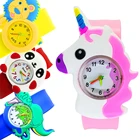 Часы Детские кварцевые с единорогом, милая панда, динозавр, Мультяшные игрушки пони для мальчиков и девочек, детские наручные часы, подарок на Рождество