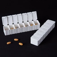 hot 7 day pill box plastic medicine case storage pill tablet organize contain case sort folding weekly tablet braille recognit