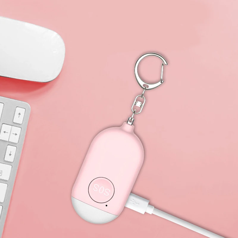 Персональная сирена 2 пакета 120 дБ брелок для самозащиты с USB зарядкой аварийный