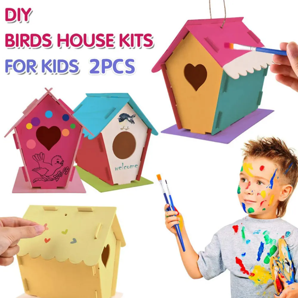 2 шт. Деревянные Подарочные гнезда для птиц|Монтессори| |