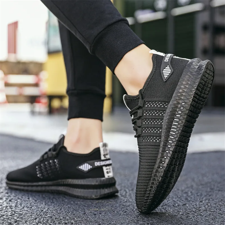 Cheap Running Shoes Men Black Men's Fashion Sneakers Lightweight Men Walking Shoes Breathable Unisex Sneakers Zapatillas Hombre