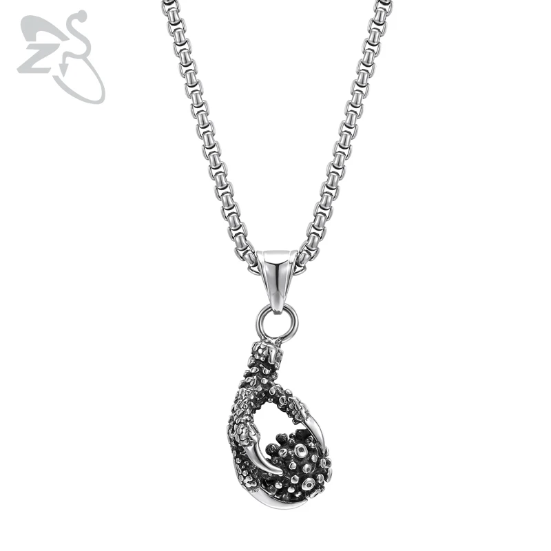 

ZS мужские часы из нержавеющей стали, ожерелье в стиле панк коготь Форма ожерелье, подвеска в готическом стиле ювелирных изделий для мальчик...