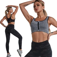 women zipper sports bras plus size 5xl wireless padded push up tops lady underwear girls breathable fitness run gym yoga vest