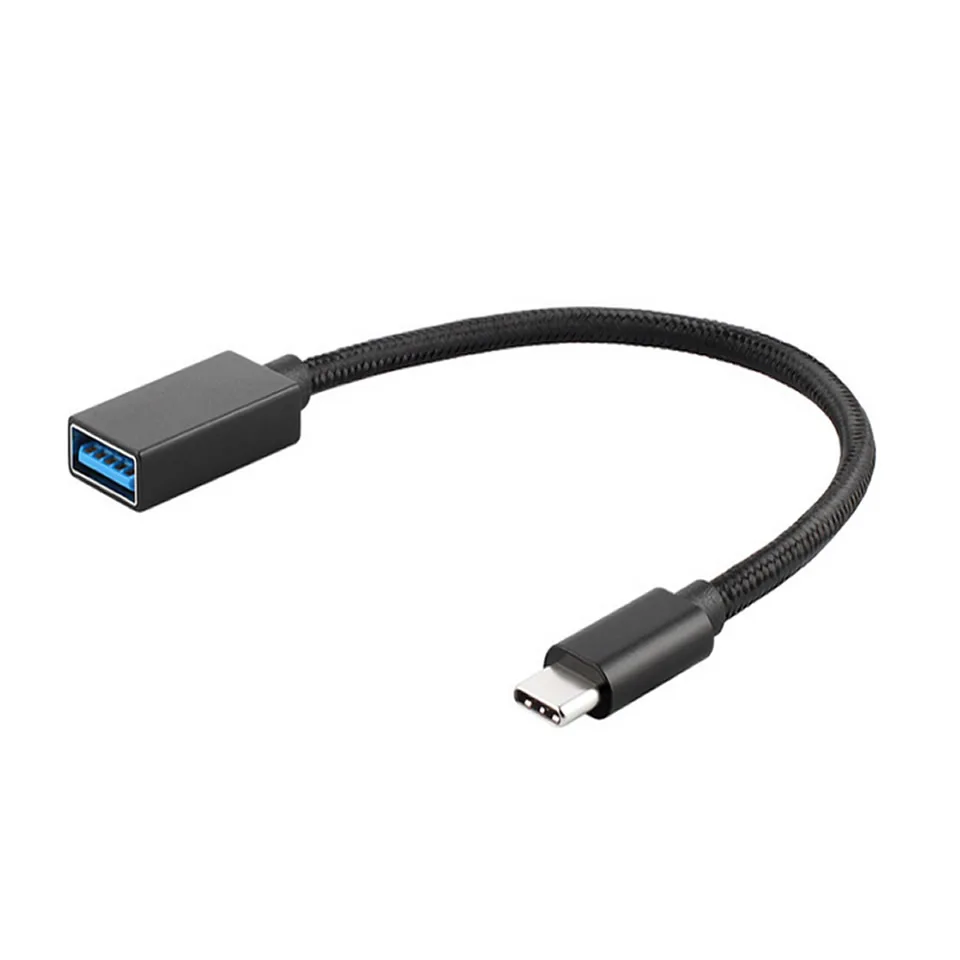 Type-C OTG Кабель-адаптер USB 3,1 type C штекер USB 3,0 A Женский OTG кабель для передачи данных адаптер 12 см для samsung Galaxy S9/S8 MacBook Pro