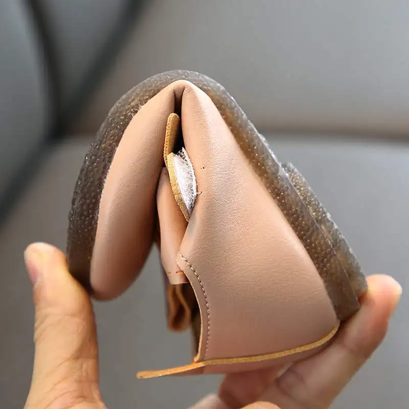 

2020 Childrens Girls Leather Shoes Kids Girls Princess Shoes For Party Wedding Big Girls Dress Shoes Spring Big Bow Sandals