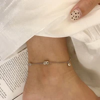 silvology 925 sterling silver three round bead zircon anklets lucky bead design elegant anklets for women new foot jewelry girls