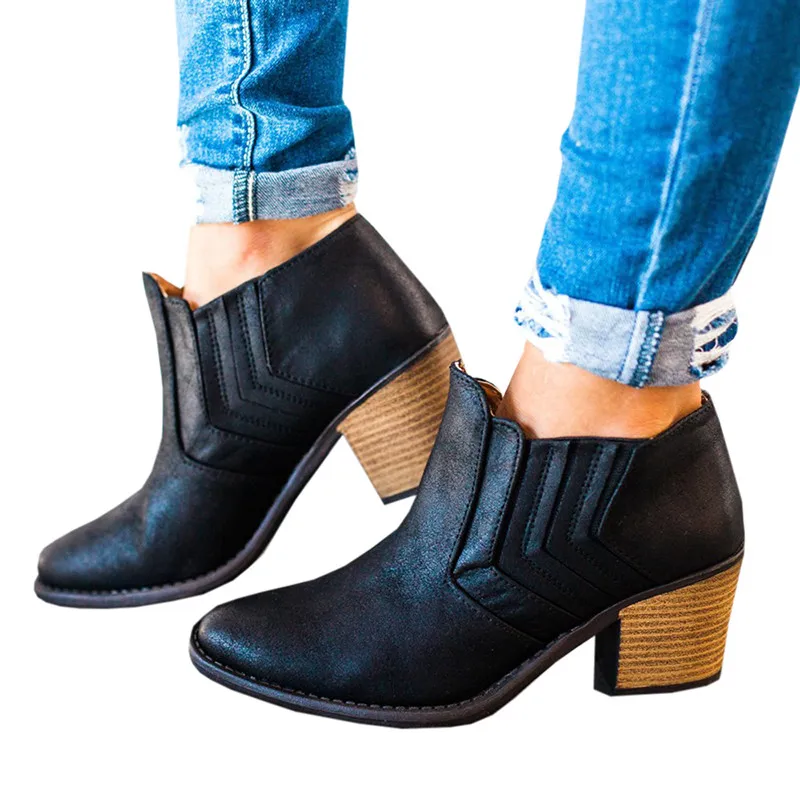 

Женские ботинки из ПУ кожи, Размеры 35-43