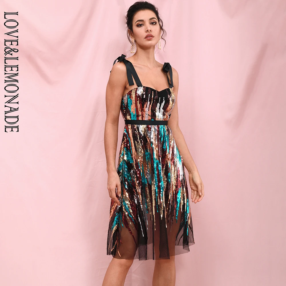 Женское вечернее платье с блестками LOVE &amp LEMONADE модель LM82299 | Женская одежда