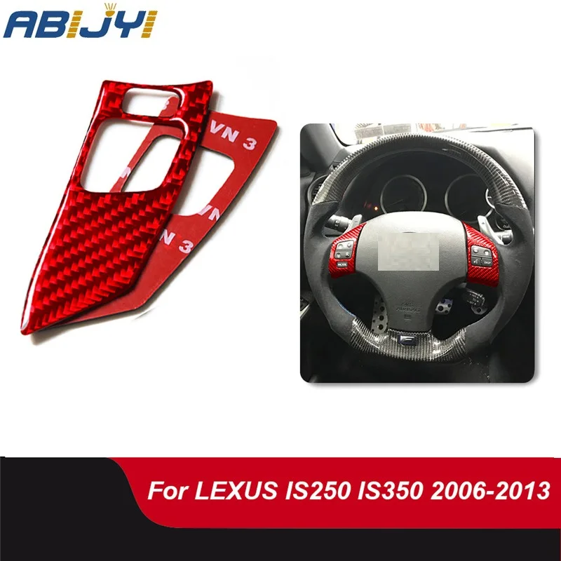 

Автомобильные аксессуары, внутренняя Обложка из углеродного волокна, красная отделка для Lexus IS250 300 350C 2006-2012, кнопка рулевого колеса A
