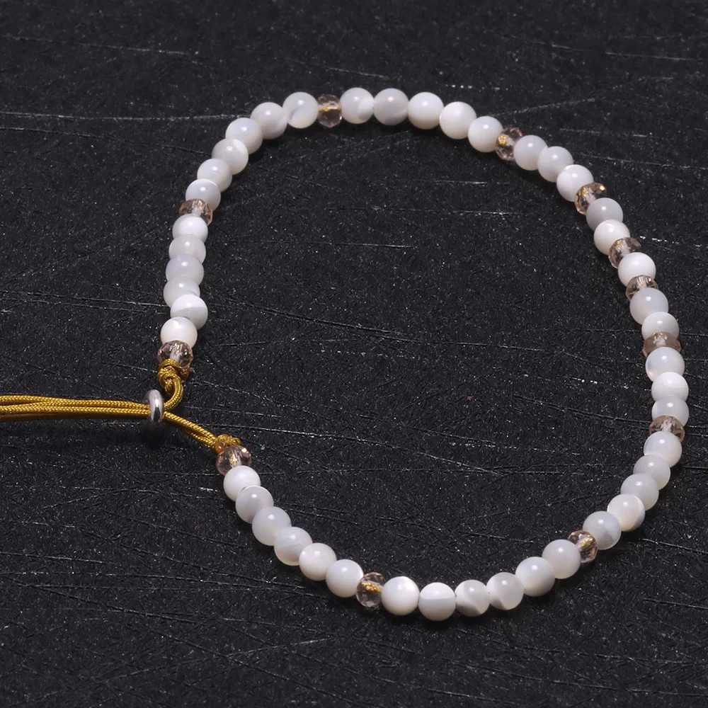 Браслеты ручной работы 3 мм из натурального хрусталя тонкие браслеты серебра 925