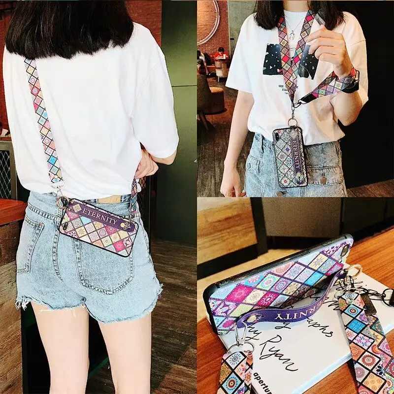 Чехол для Huawei P40 Lite чехол накладка через плечо телефона Mate 20 Pro P20 P30 ретро из ТПУ с