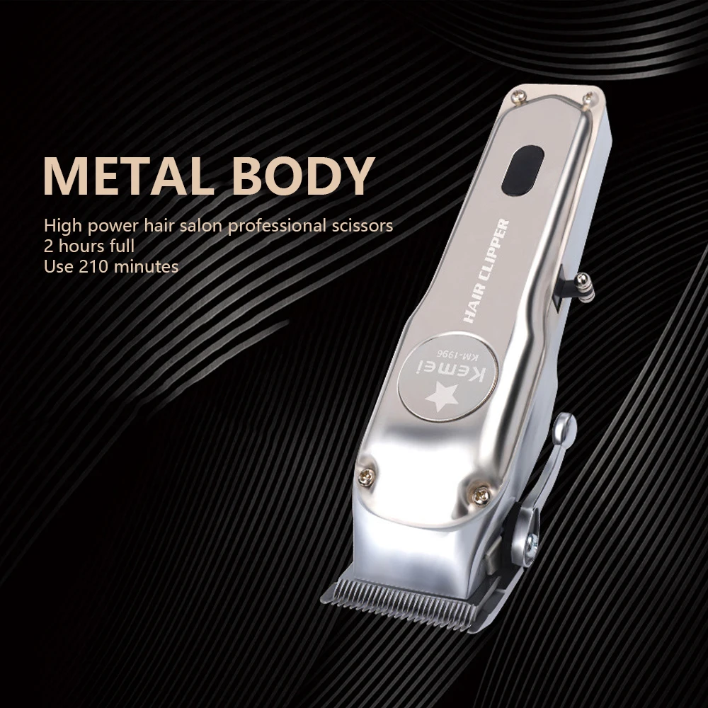 

110-240v stainless professional hair trimmer rechargeable clipper men electric beard shaver cutter hair cutting machine barber