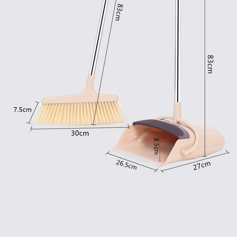 

Broom Dustpan Suit Household Windproof Scraper Dustpan Detachable Long Handle Non-stick Hair Broom Dust Pan Cleaning Tools Set