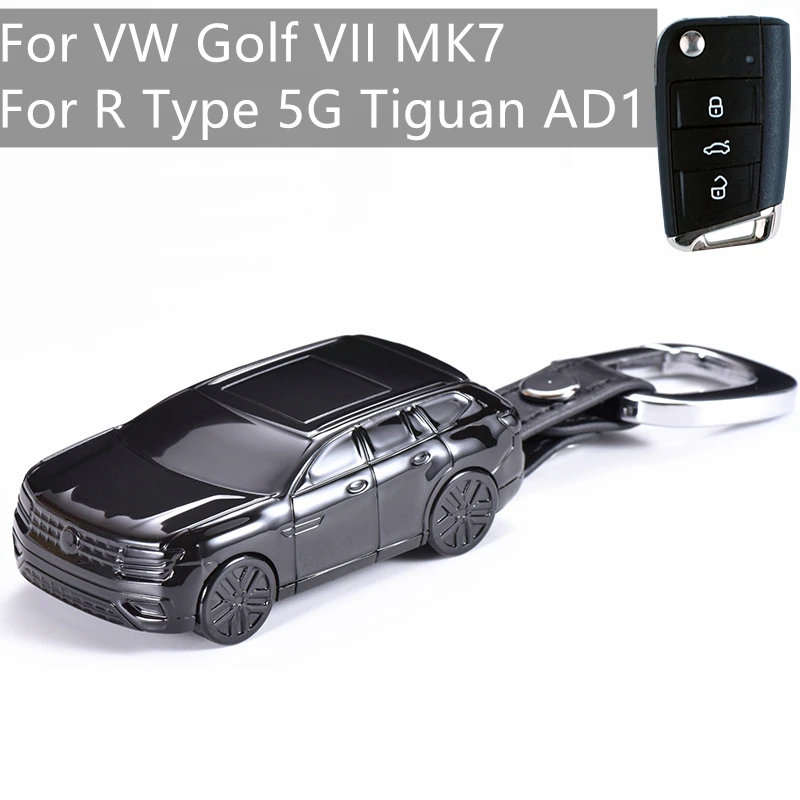 

Car Model Shape Car Key Case Cover Car Keychain Remote Suitable For Volkswage Suit For VW Golf VII MK7 for R Type 5G Tiguan AD1