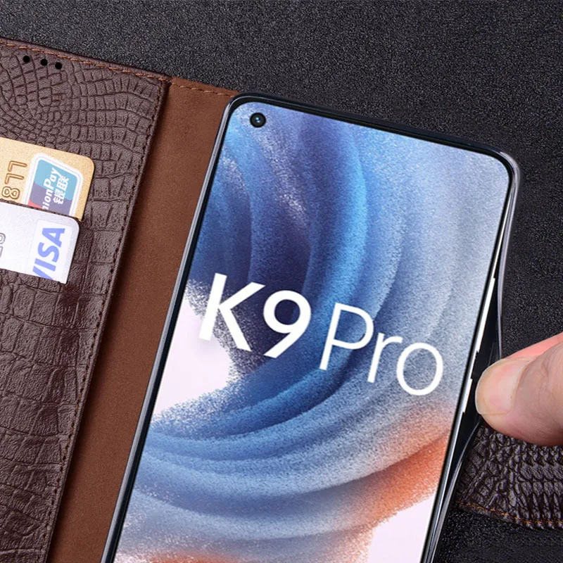 new luxury genuine leather phone cover for oppo k9 pro kickstand holster case for oppo k9 pro phone cases protective full funda free global shipping